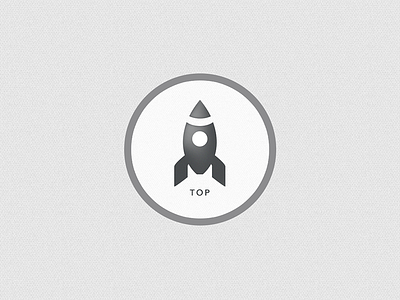 "Back to top" button button icon rocket typography ui web