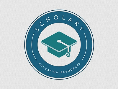 Scholary Logo design design graduation hat logo mortarboard typography