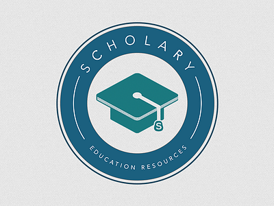 Scholary Logo design design graduation hat logo mortarboard typography