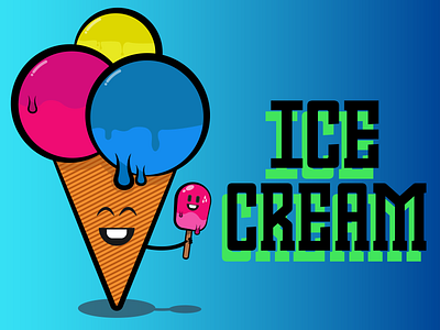 Ice cream love you app branding design icon illustration logo typography ui ux vector