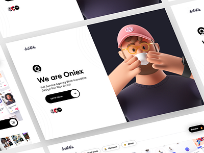 Landing Page Dribbble🏀 branding dribbble graphic design landing oniex ui