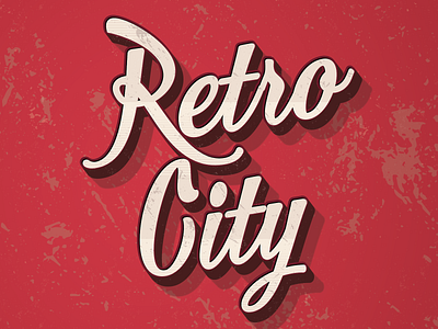 Retro City branding graphic design icon logo typography vector