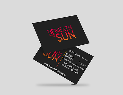 Beneath the Sun Cards band branding business cards design graphic design logo