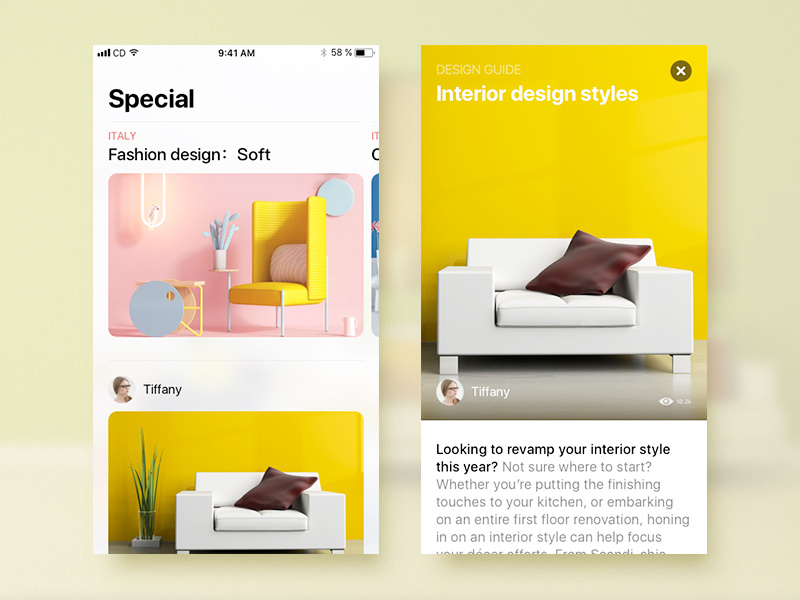 App for Interior design by cuntoudoulv on Dribbble