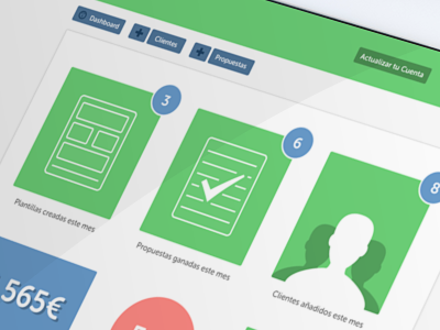 Nusii Dashboard - app dashboard flat green minimal saas spanish ui web web app
