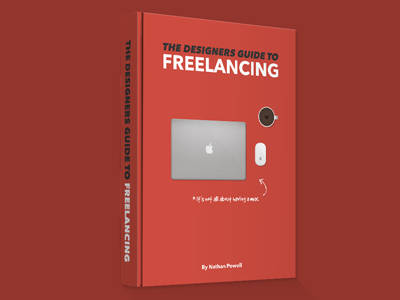 The Designers Guide to Freelancing apple book design ebook freelance guide laptop minimal red self promotion