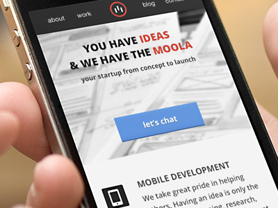 Mobile Landing Page V2 button flat iphone landing minimal mobie red responsive web