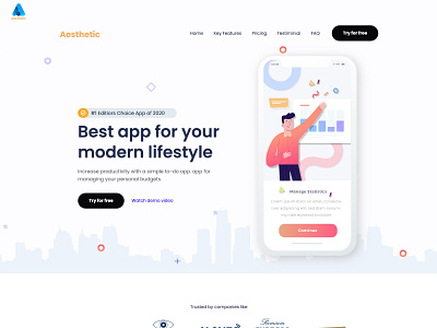 Home landing page design cocept