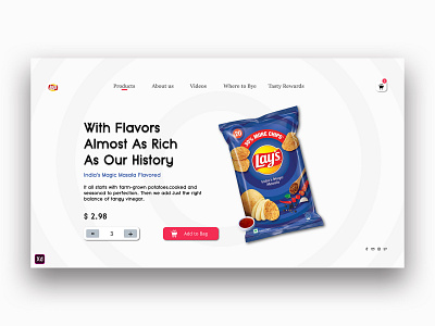 Food home page design concept