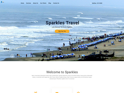 Travel agency landing page design concept design ui ux