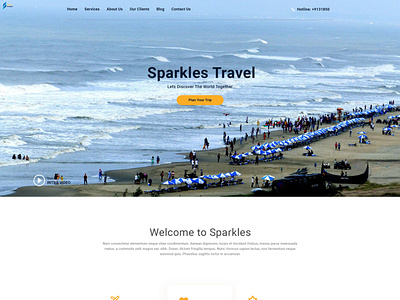 Travel agency landing page design concept