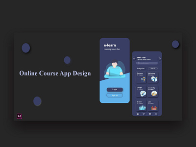 Online Course app design concept app design ui ux