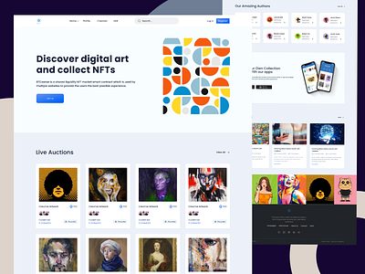 NFT Landing page graphic design landingpage nft ui ux