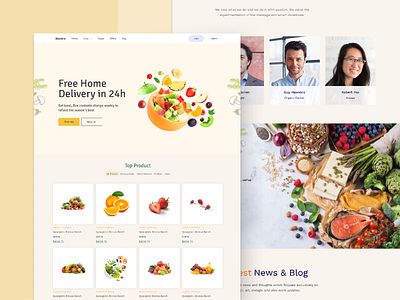 Duvera Grocery Store and Food eCommerce Landing page branding design logo ui ux