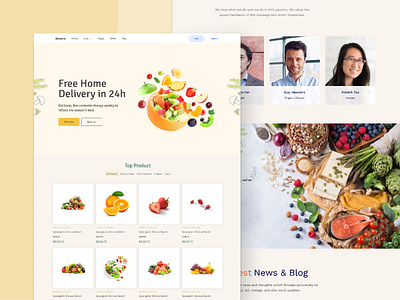 Duvera Grocery Store and Food eCommerce Landing page