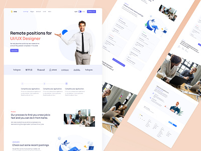 Axle Job Listing Home Page branding design icon illustration typography ui ux