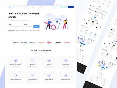 Grounded Job Listing Landing Home Page 2 🔥🔥🔥❤️❤️ app branding design graphic design illustration logo typography ui ux vector