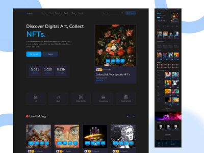 Thunder NFT Landing Page Design 🔥🔥🔥🔥