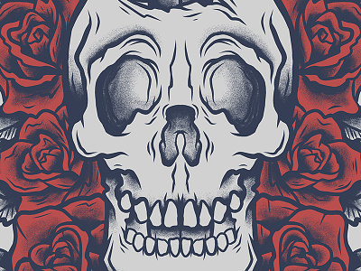 Skull & Roses august burns red band merch illustration rose roses skull skulls tablet warped tour 2015