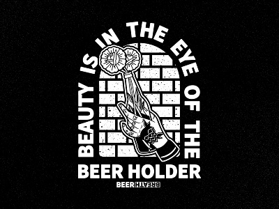 Beauty Is In The Eye Of The Beer Holder beer craft beer design flash art flash tattoo floral flowers illustration tattoo