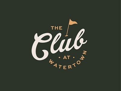 The Club at Watertown brand branding club country golf golfing logo logomark madison script sports typography vintage wisconsin