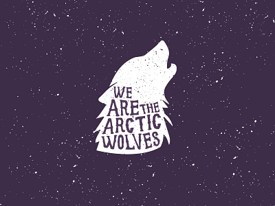 Arctic Wolves arctic lettering purple silohuette snow society wolves