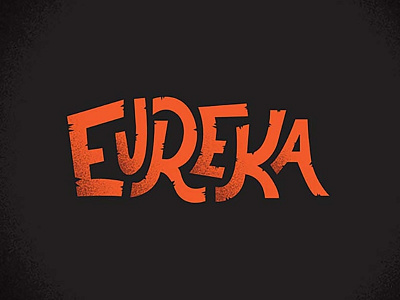 EUREKA! eureka halloween handlettering lettering october orange spooky texture