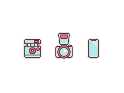 The Best Camera is the One You Have With You camera design icon set icons illustration iphone polaroid vector