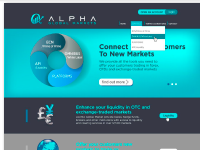 Alpha Global Markets Web Design data digital ecommerce forex homepage insurance investment landing marketing online page store