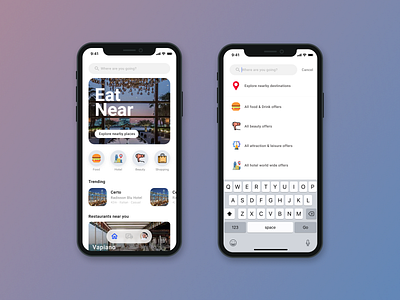 Eat near, The rewards app app application branding daily ui design illustration product design typography ui ux