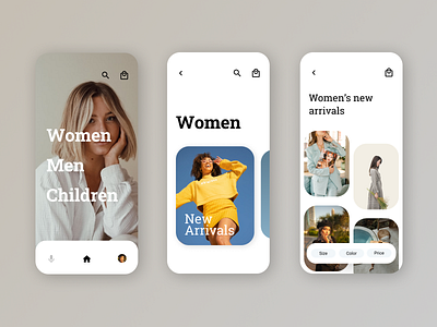 Ecommerce App app fashion product design ui ux