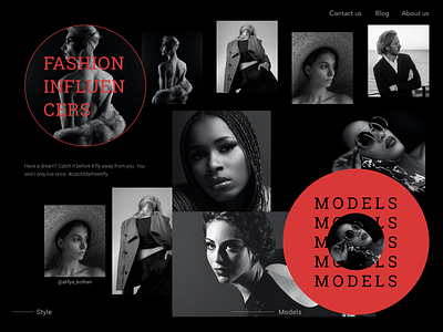 FASHION WEBSITE creative design explore fashion design feature model ui web web ui