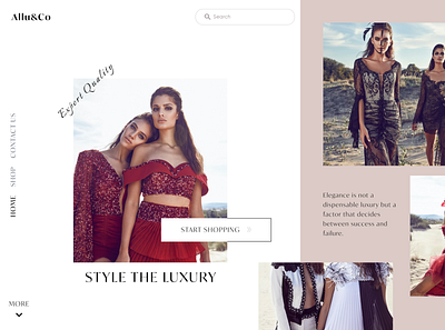 Luxury Fashion - Web UI fashion product design productdesign ui web webdesign