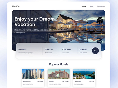 Hotel Booking page animation app design motion graphics product design ui ux web