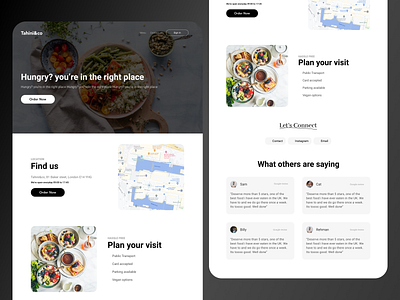 Restaurant Website Design - Tahini&Co