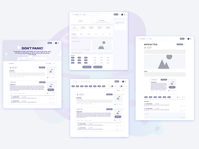 Early Stage Wireframes