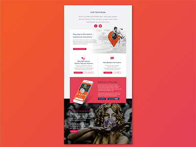 Busk About about colourful grid layout information design ui ux ux design web wordpress