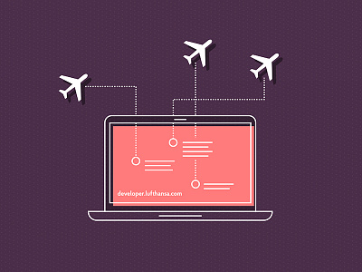 Lufthansa Innovation Hub – The Happy Journey of Tomorrow 2 design digital icon illustration infographic laptop simple travel vector web web design website