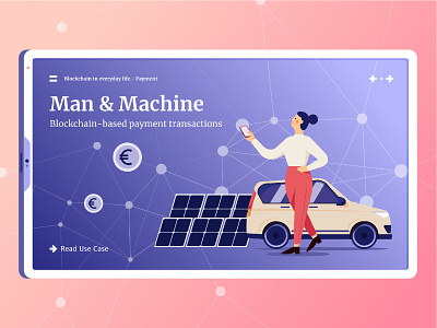 Understanding Blockchain – Man & Machine app art blockchain car character design editorial girl graphic icon illustration infographic ipad tablet ui ux vector web webdesign website
