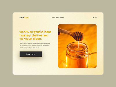beeFree - Organic honey website concept website organic honey honey homepage design homepage design web design ux ui