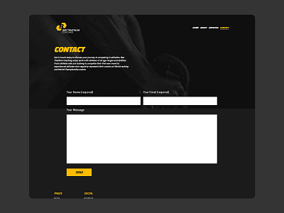 Bee Coaching Contact Page contact form contact page contact page design personal trainer triathlon ui ux