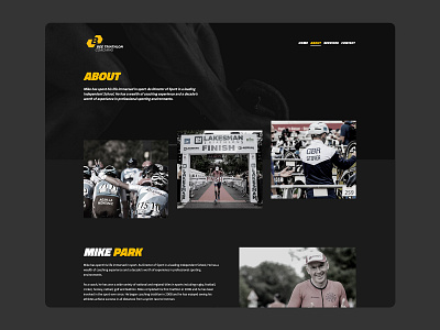 Bee Triathlon Coaching About Page about about me about page about us design fitness homepage homepage design ui ux web design