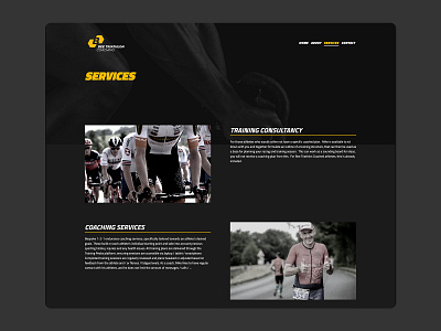 Bee Triathlon Coaching Services Page archive design fitness fitness services services services archive ui ux web design