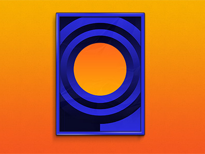 Sun Poster adobe blue circle colour design designer graphic design minimal illustrator orange photoshop poster summer