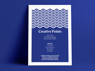 Creative Points Poster art beer creative edinburgh gallery invite layout networking poster seminar talk type