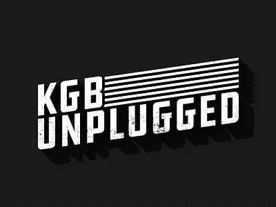 KGB Unplugged Version 6 band black design grunge logo minimal music
