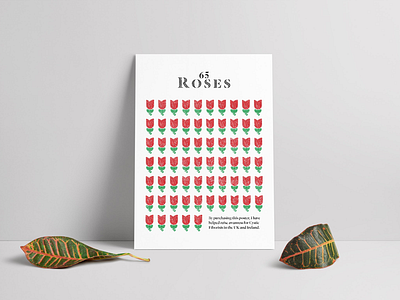 65 roses poster charity illustration poster
