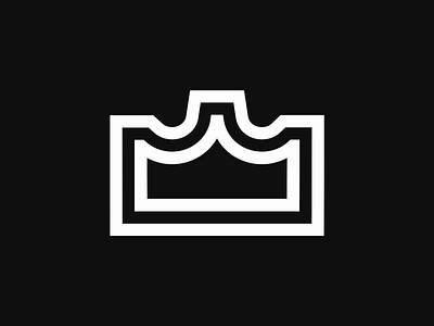 King decks logo icon logo minimal simple thick line