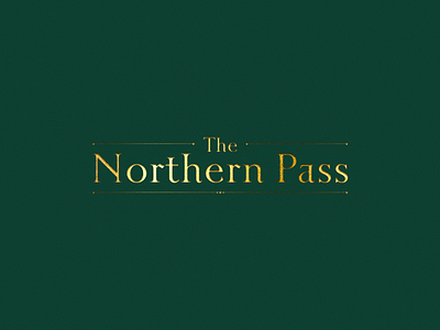 The Northern Pass beer design gold logo mountain