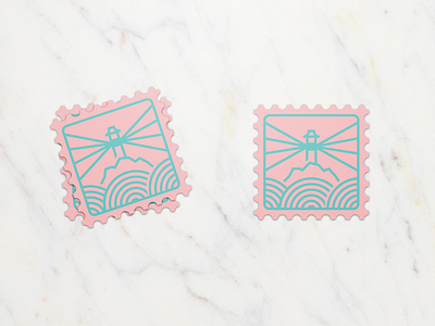 Pink stamps